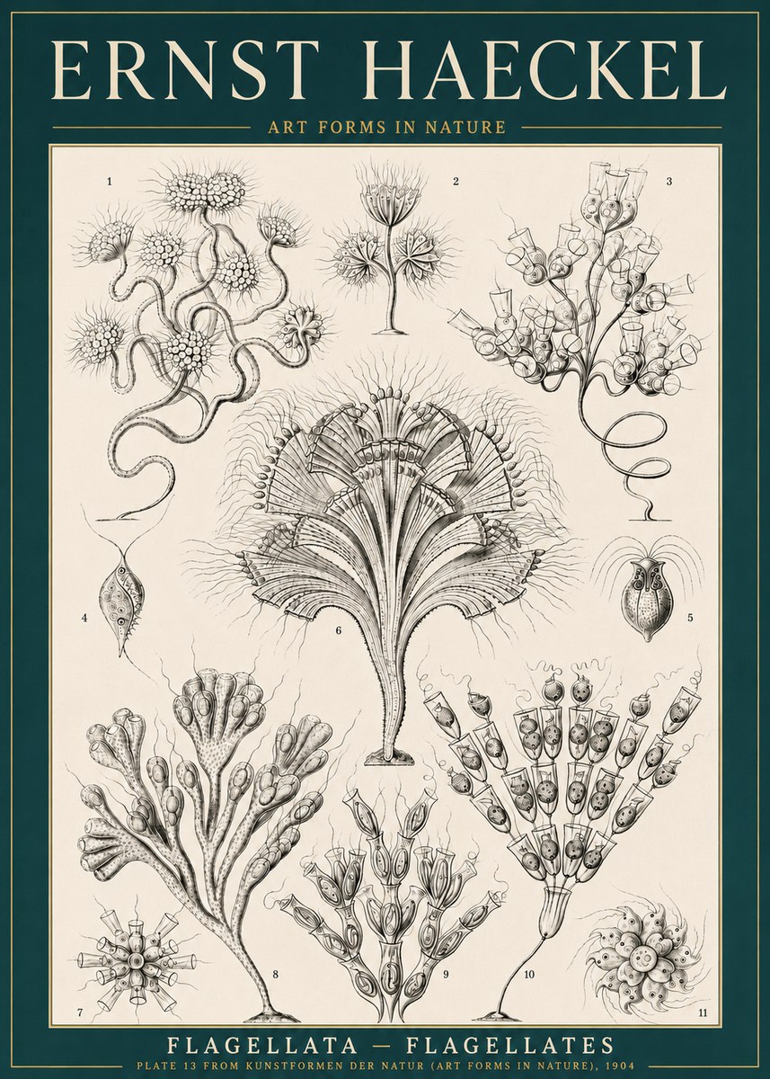 Ernst Haeckel Flagellata - Flagellates No3 - Affiche