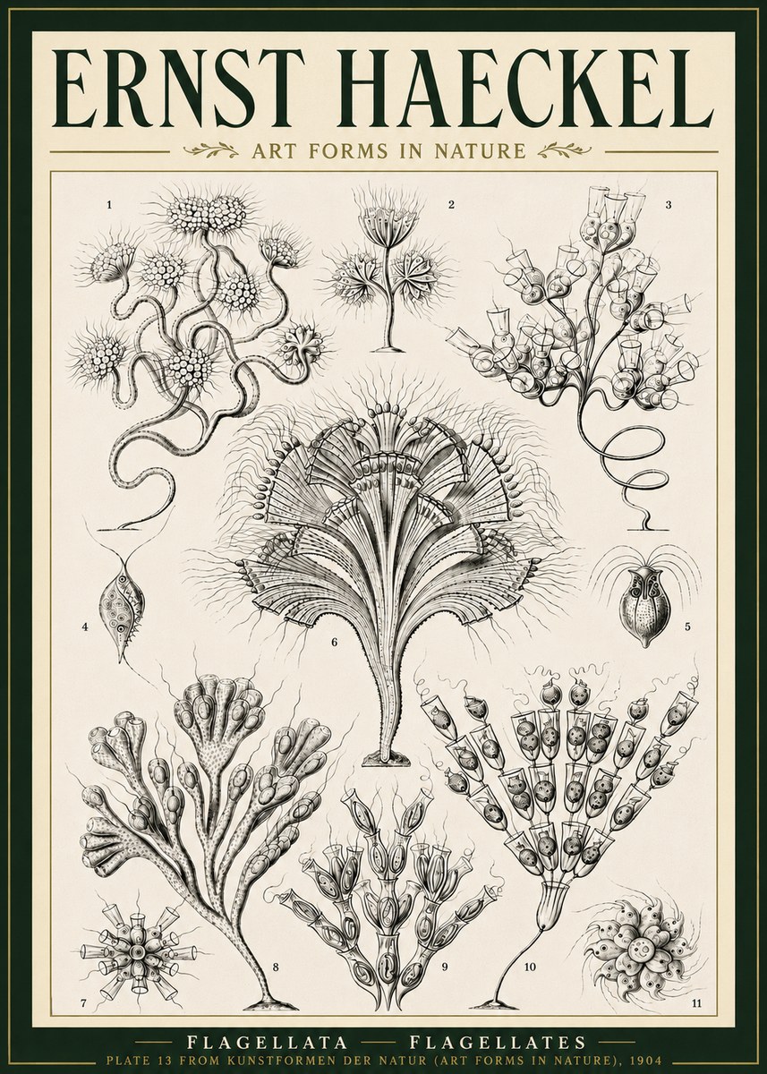 Ernst Haeckel Flagellata - Flagellates No5 - Affiche