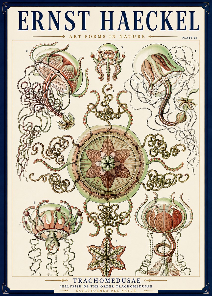 Ernst Haeckel Trachomedusae No3 - Affiche