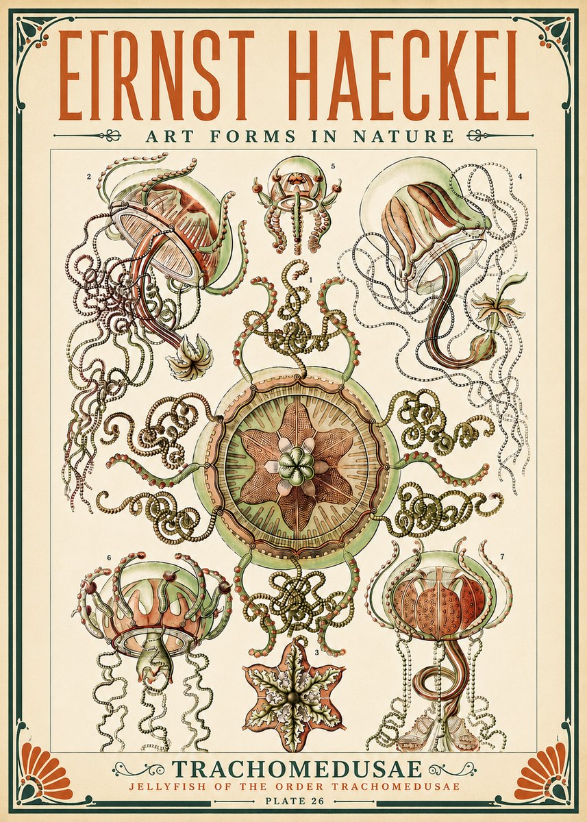 Ernst Haeckel Trachomedusae No5 - Affiche