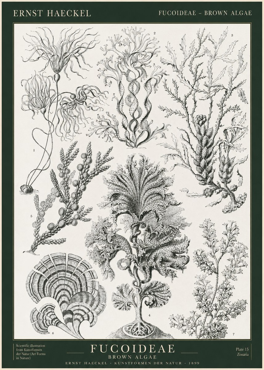 Ernst Haeckel Fucoideae - Brown Algae No1 - Affiche