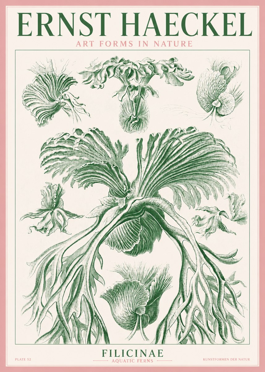 Ernst Haeckel Filicinae No3 - Affiche