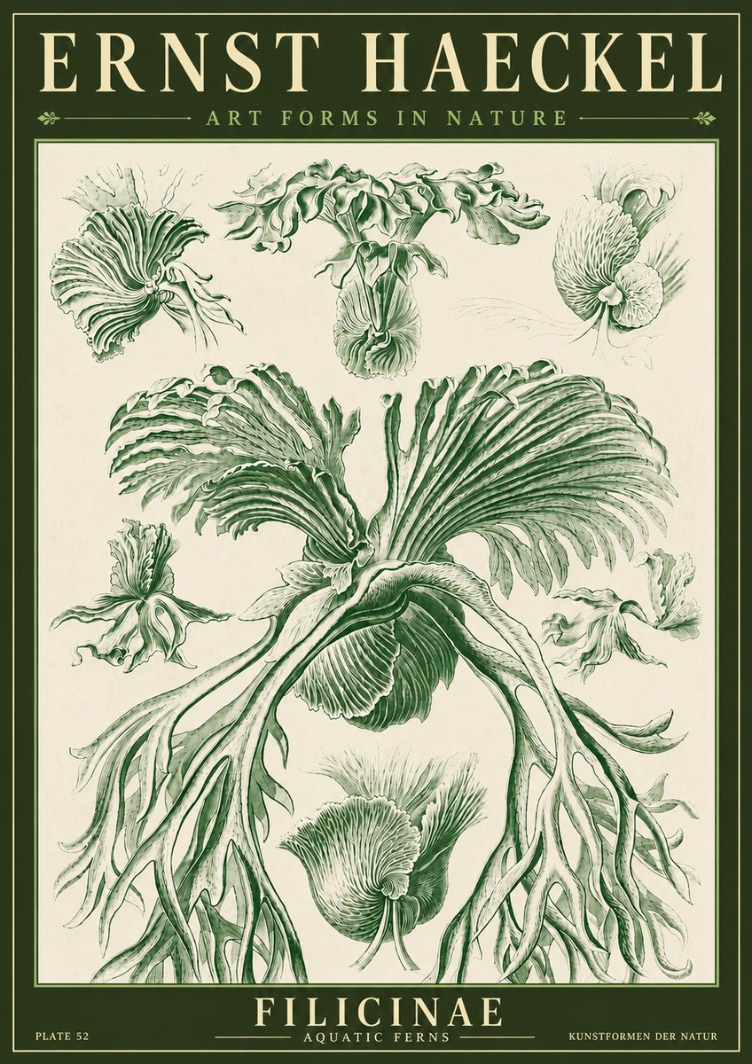 Ernst Haeckel Filicinae No4 - Affiche