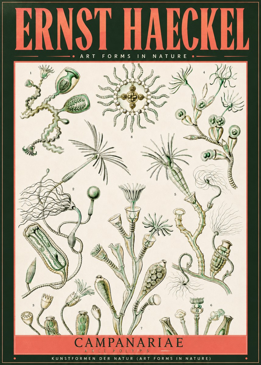 Ernst Haeckel Campanariae – Bell Polyps No2 - Affiche