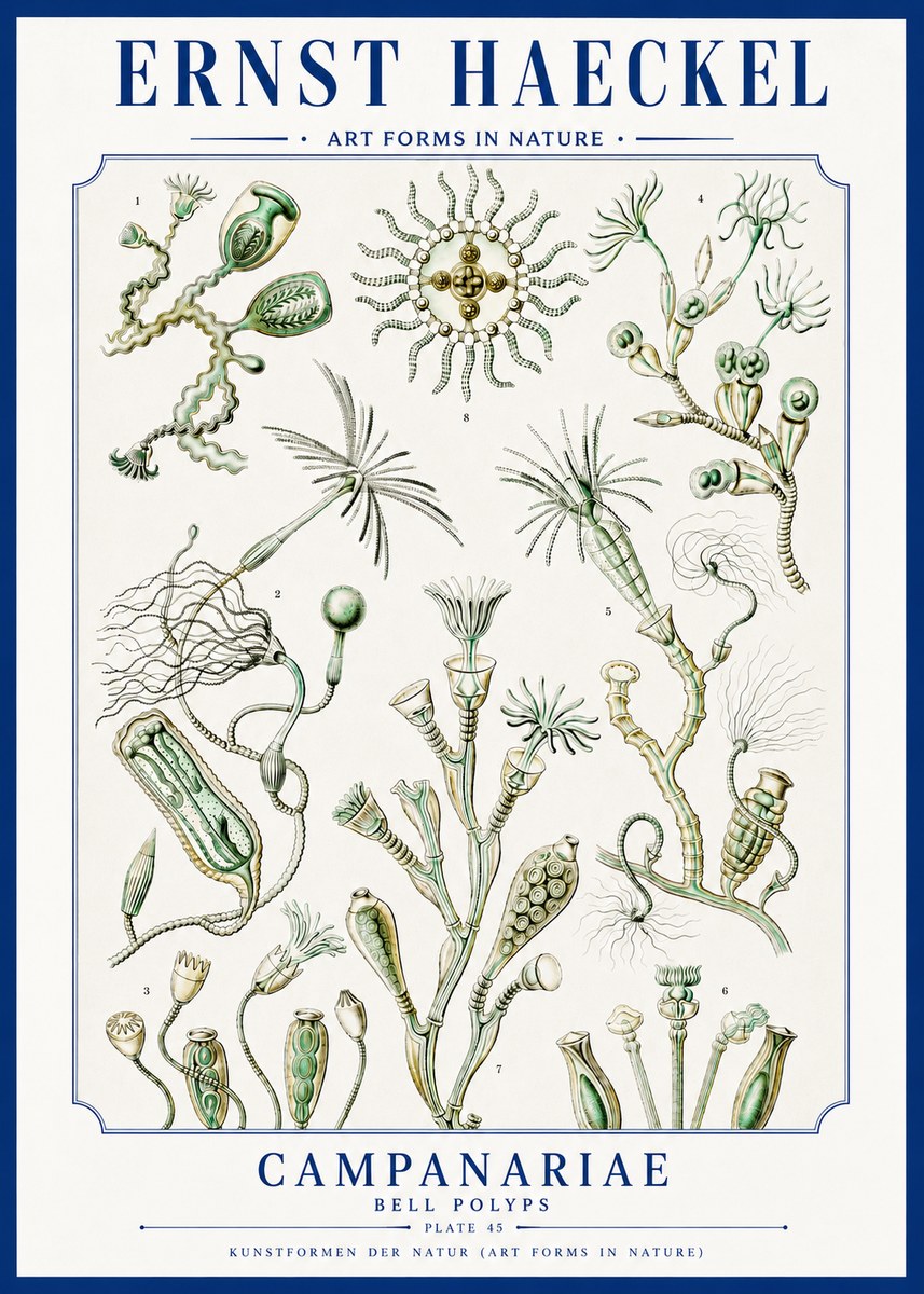 Ernst Haeckel Campanariae – Bell Polyps No3 - Affiche