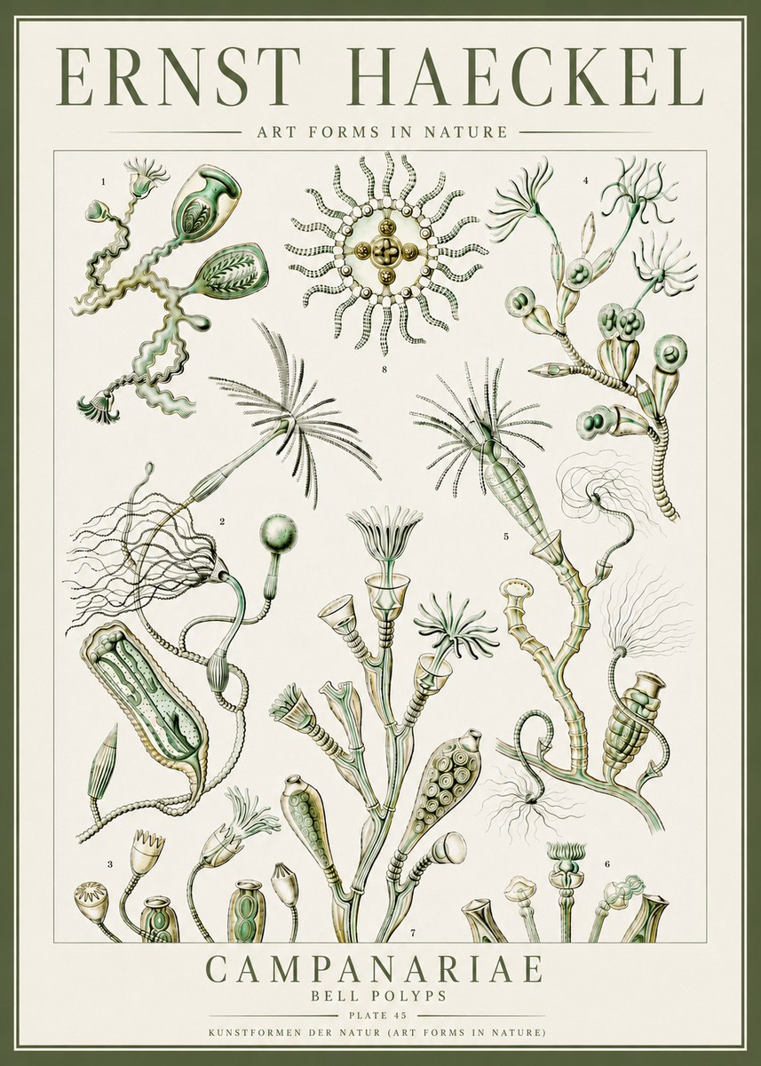 Ernst Haeckel Campanariae – Bell Polyps No4 - Affiche