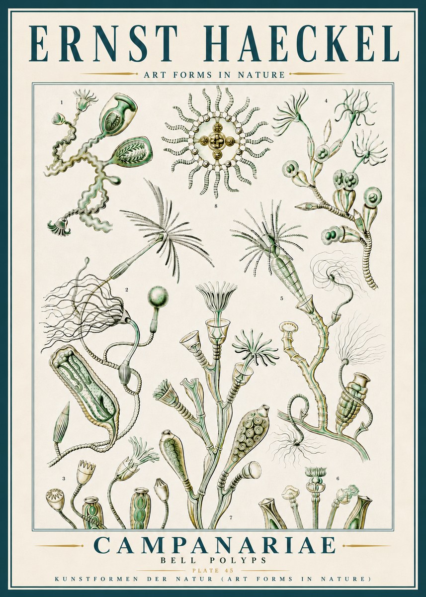 Ernst Haeckel Campanariae – Bell Polyps No5 - Affiche