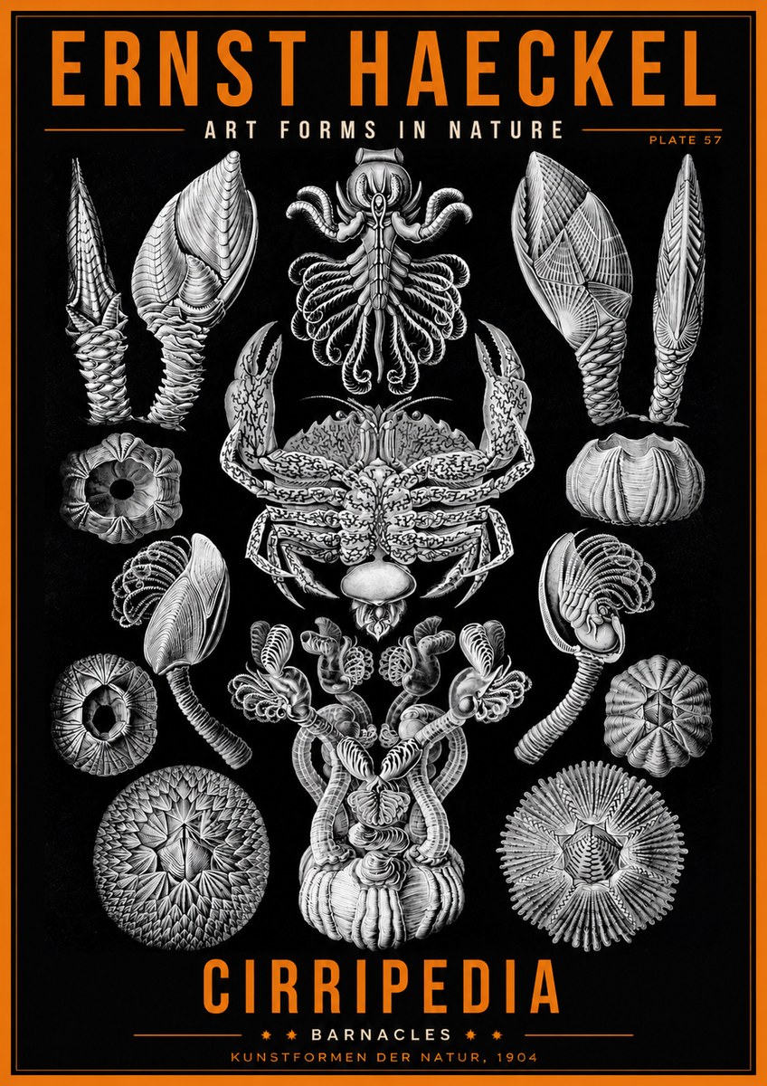 Ernst Haeckel Cirripedia Barnacles No2 - Affiche