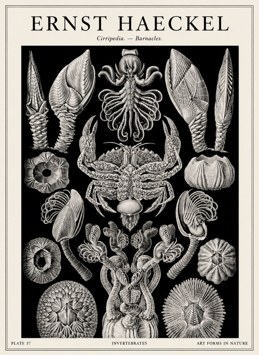 Ernst Haeckel Cirripedia Barnacles No4 - Affiche
