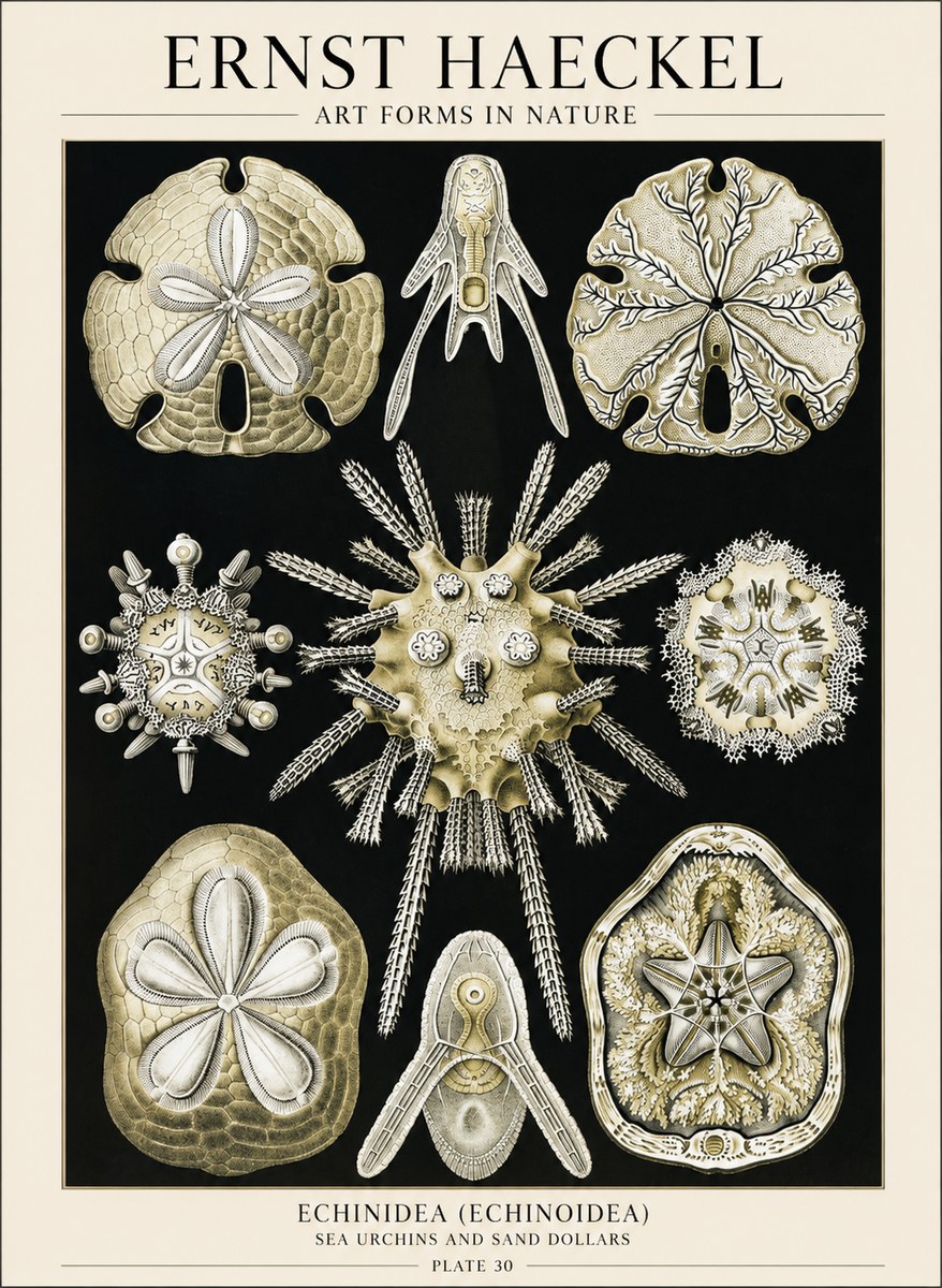 Ernst Haeckel Echinidea — Sea Urchins No6 - Affiche