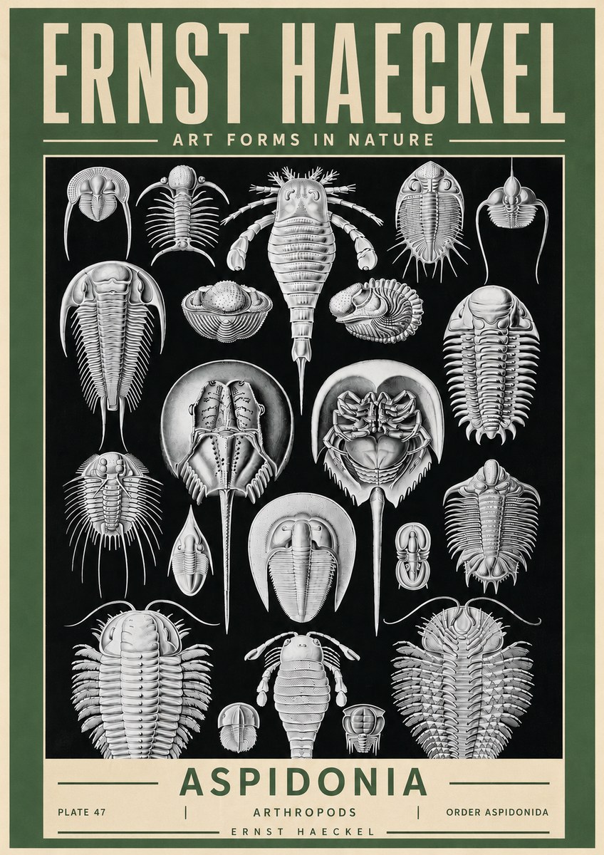 Ernst Haeckel Aspidonia No4 - Affiche