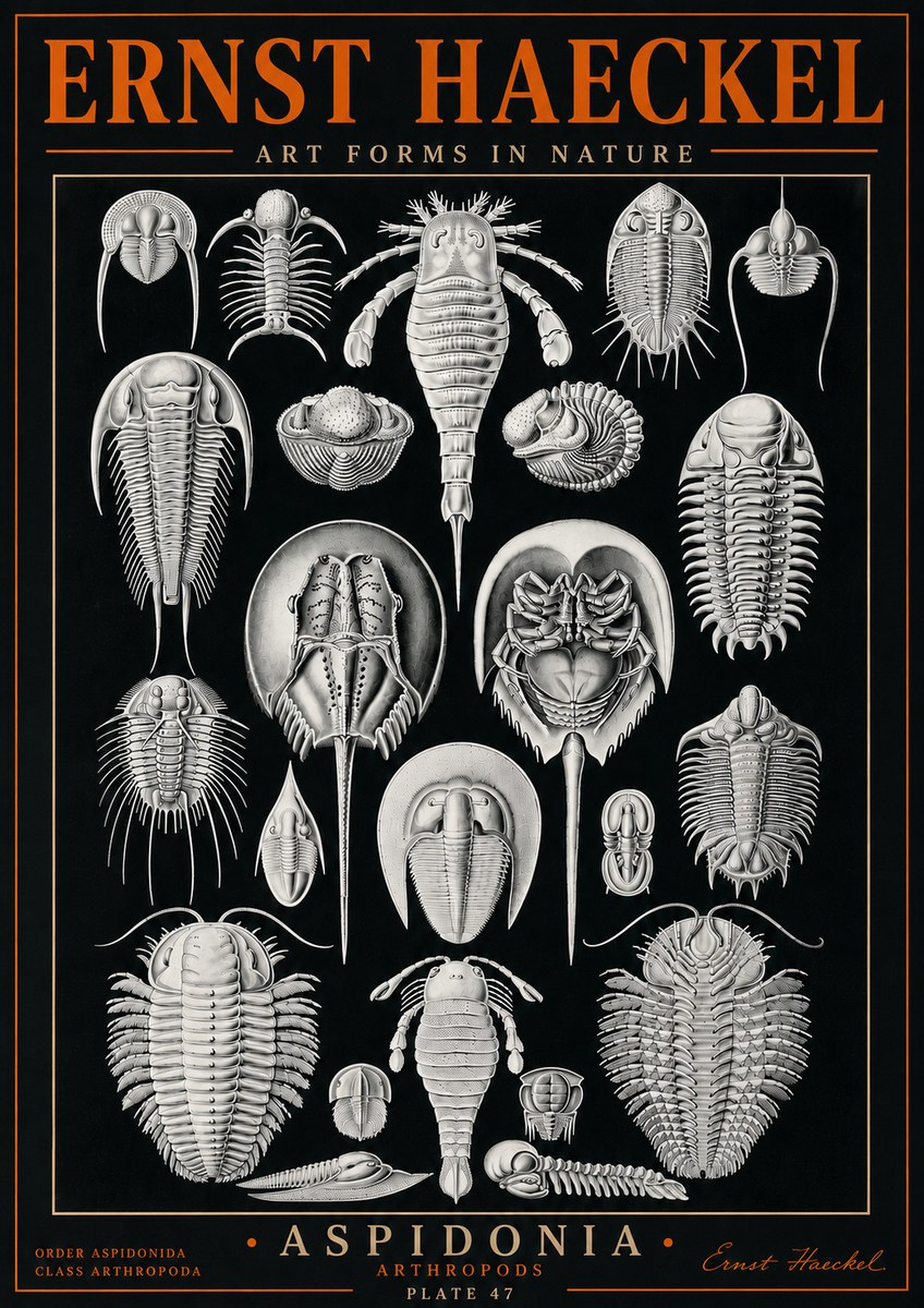 Ernst Haeckel Aspidonia No5 - Affiche
