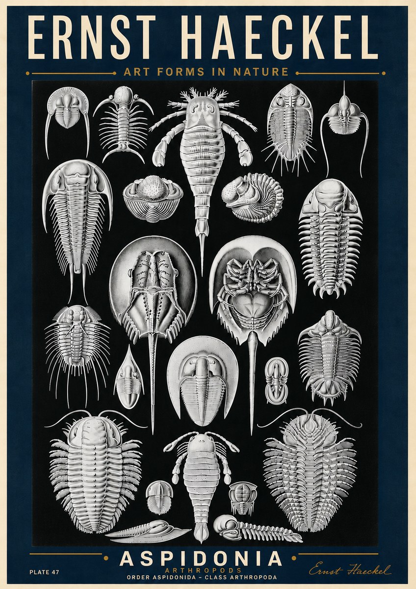 Ernst Haeckel Aspidonia No6 - Affiche