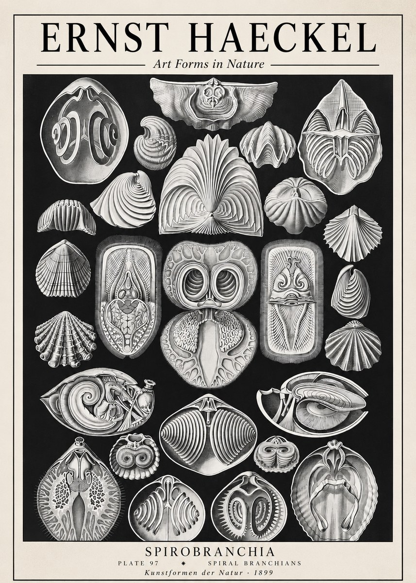 Ernst Haeckel Spirobranchia No1 - Affiche
