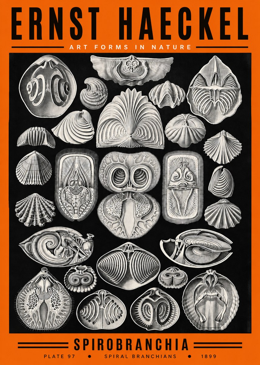 Ernst Haeckel Spirobranchia No2 - Affiche