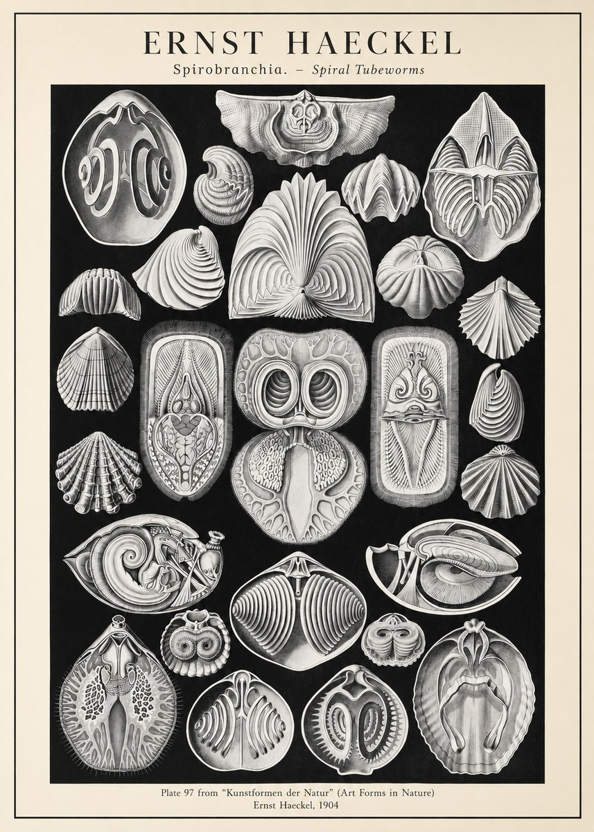 Ernst Haeckel Spirobranchia No3 - Affiche
