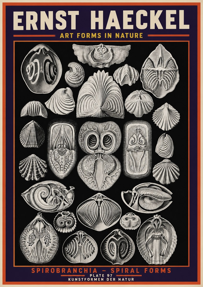 Ernst Haeckel Spirobranchia No5 - Affiche