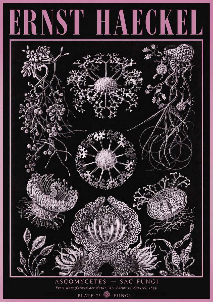Ernst Haeckel Ascomycetes — Sac Fungi No3 - Affiche