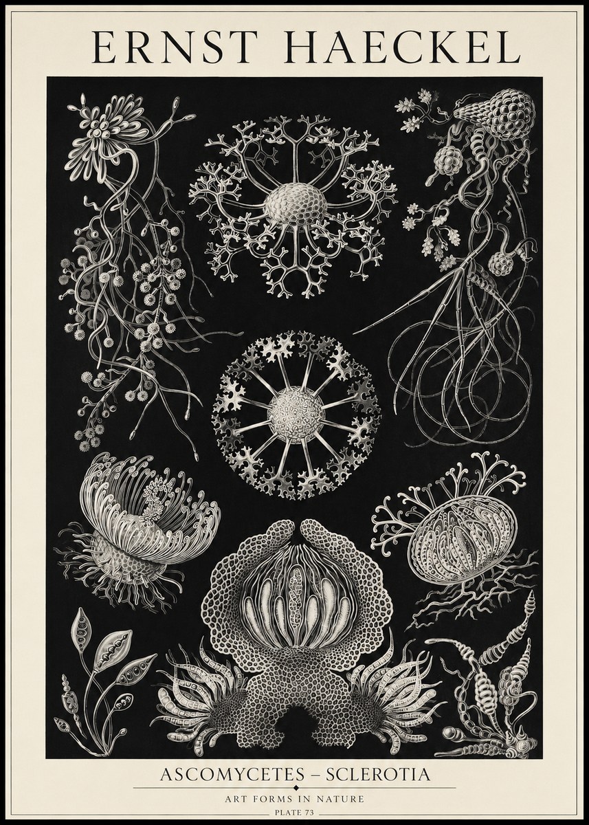Ernst Haeckel Ascomycetes — Sac Fungi No5 - Affiche
