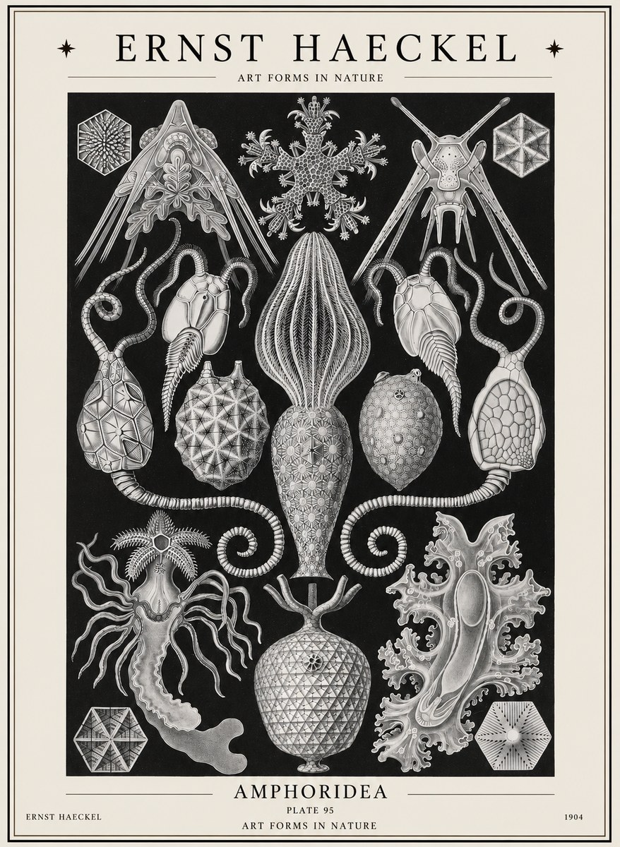 Ernst Haeckel Amphoridea No1 - Affiche