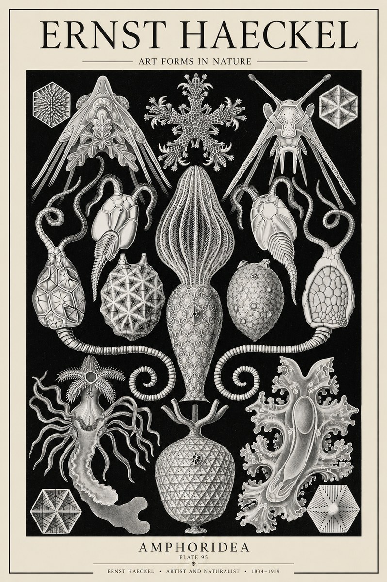Ernst Haeckel Amphoridea No6 - Affiche