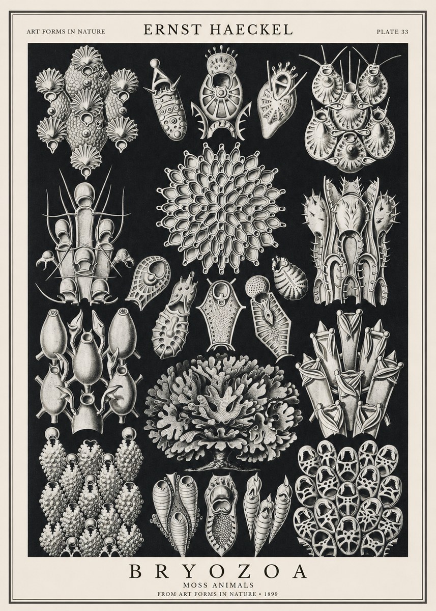 Ernst Haeckel Bryozoa No1 - Affiche