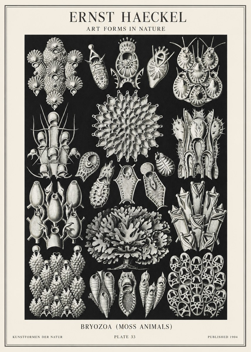 Ernst Haeckel Bryozoa No2 - Affiche