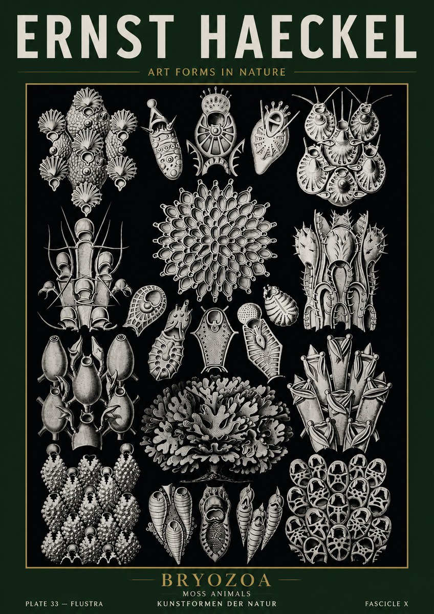 Ernst Haeckel Bryozoa No5 - Affiche