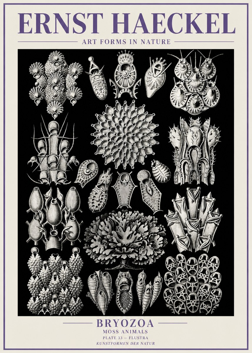 Ernst Haeckel Bryozoa No6 - Affiche