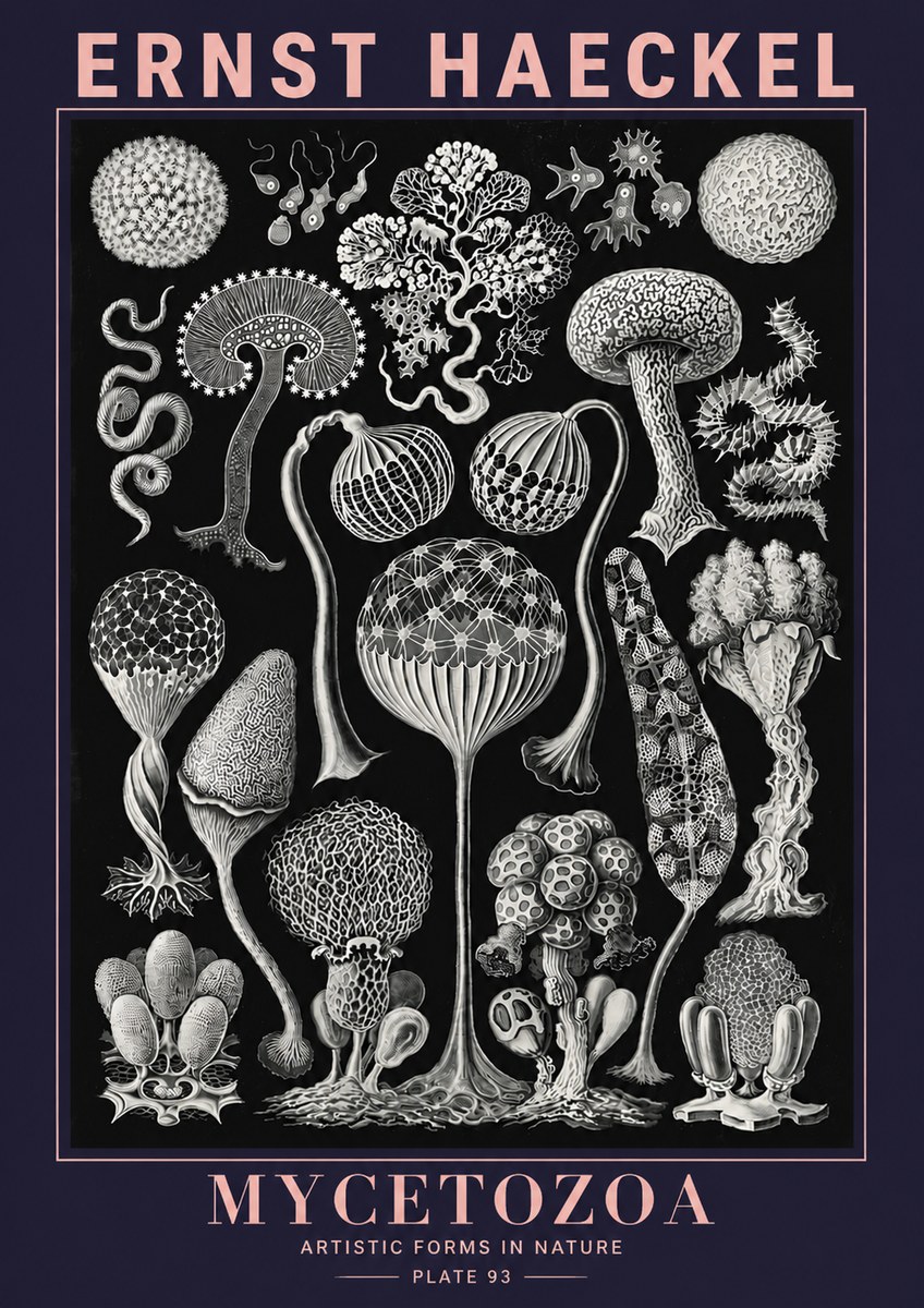Ernst Haeckel Mycetozoa No6 - Affiche