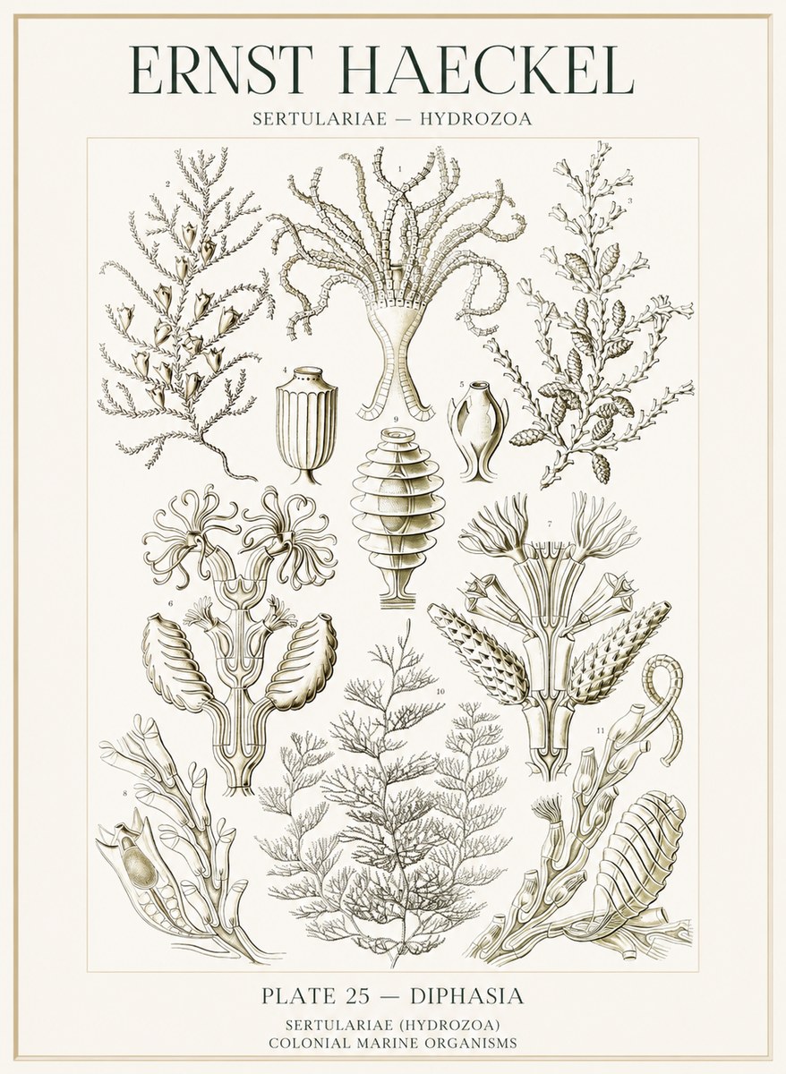 Ernst Haeckel Sertulariidae No2 - Affiche