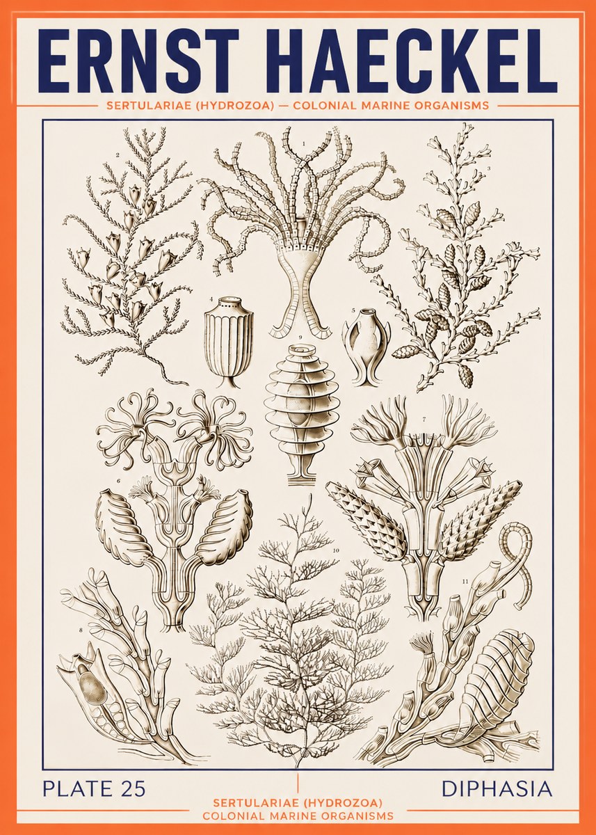 Ernst Haeckel Sertulariidae No4 - Affiche