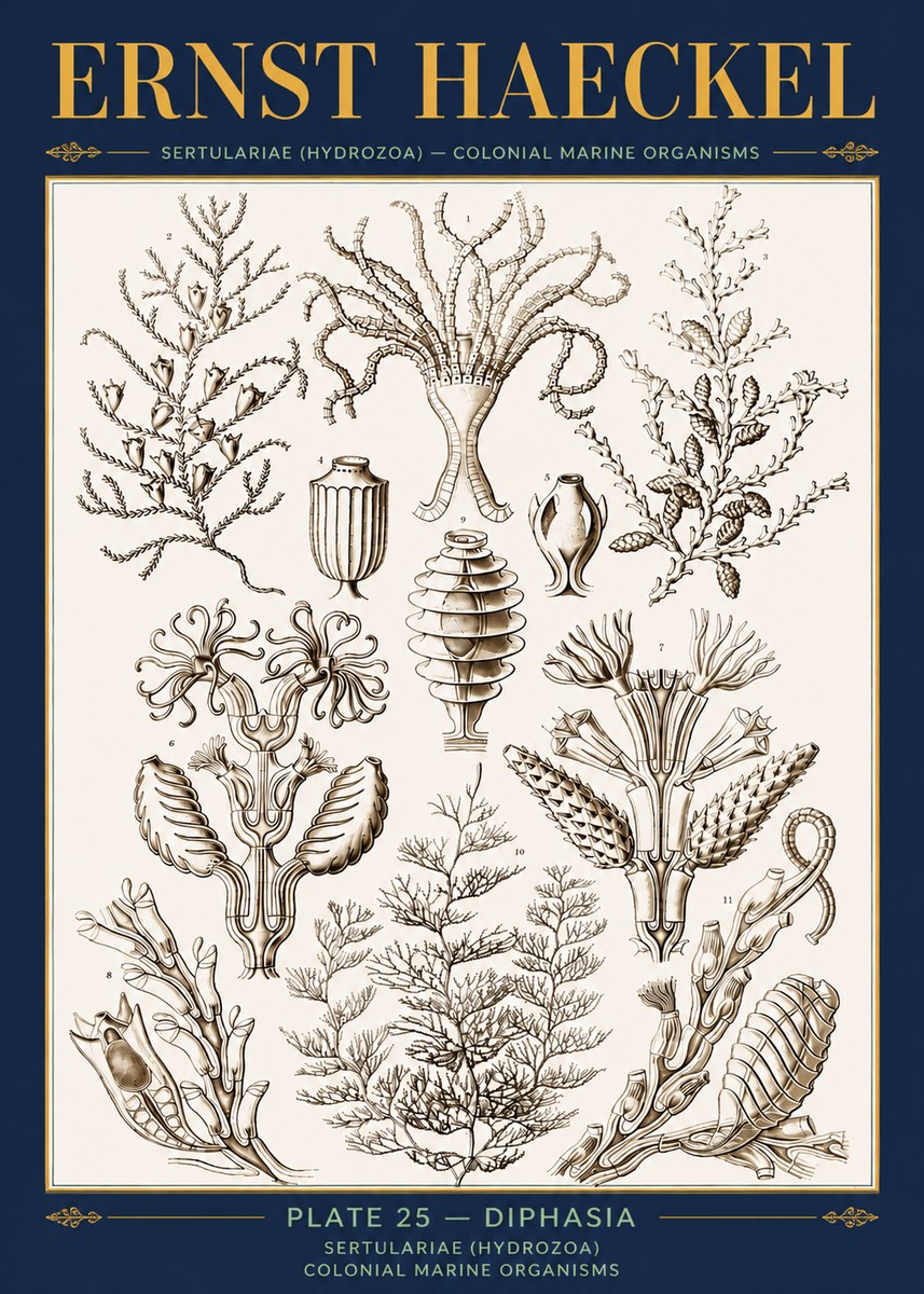 Ernst Haeckel Sertulariidae No5 - Affiche