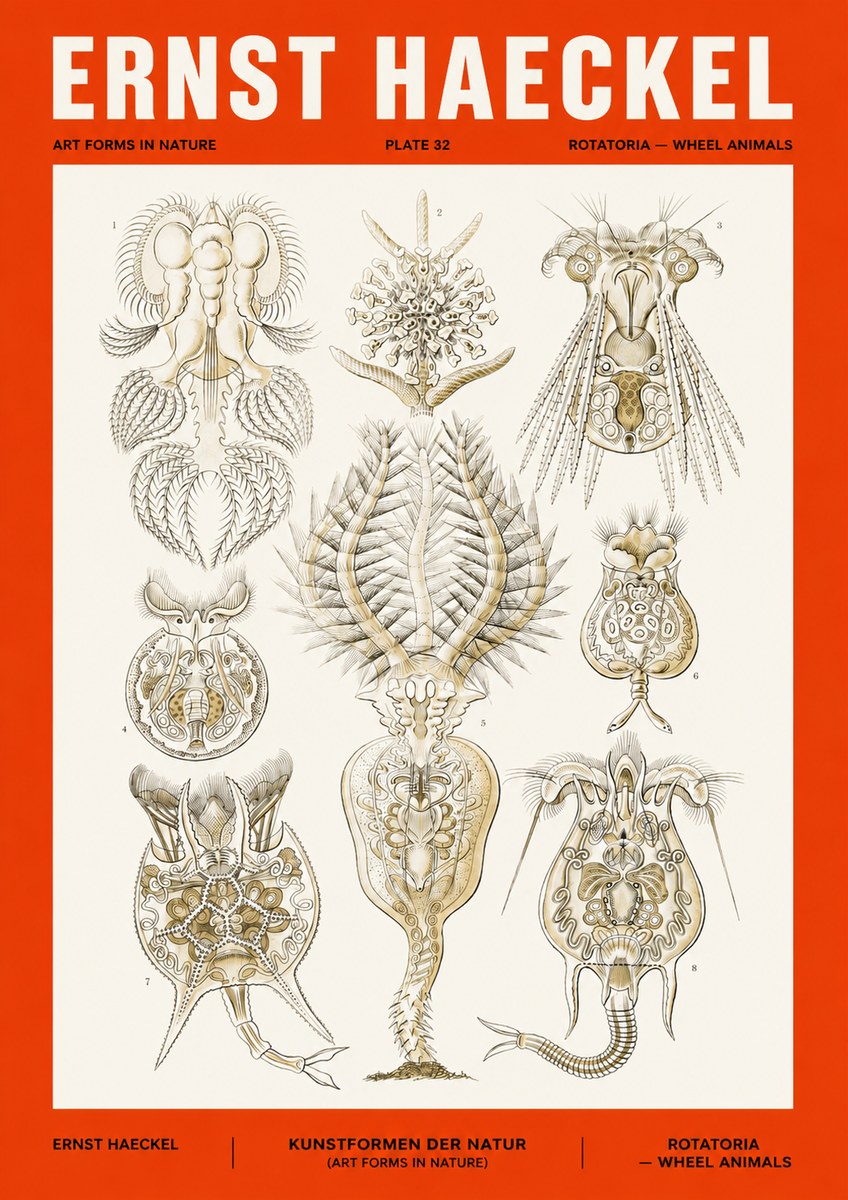 Ernst Haeckel Rotatoria - Wheel Animals No4 - Affiche