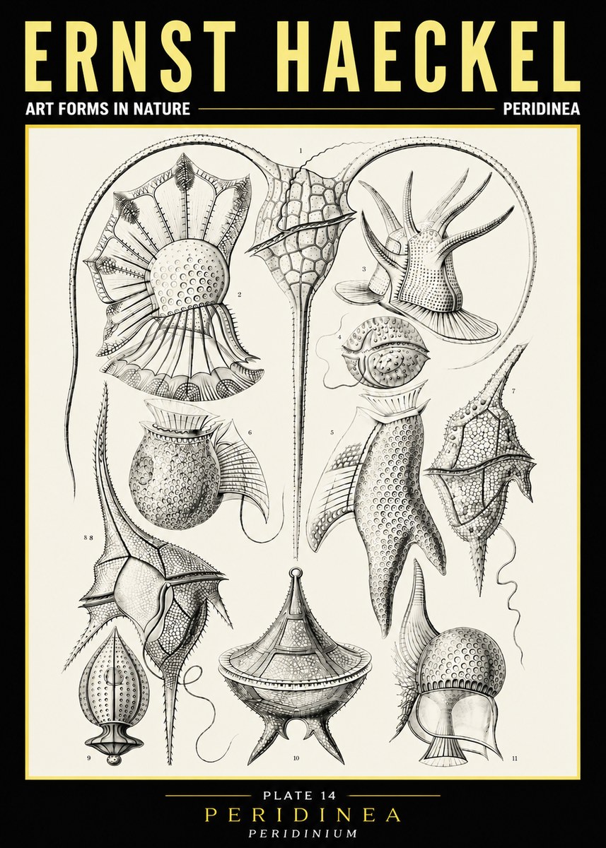 Ernst Haeckel Peridinea No6 - Affiche