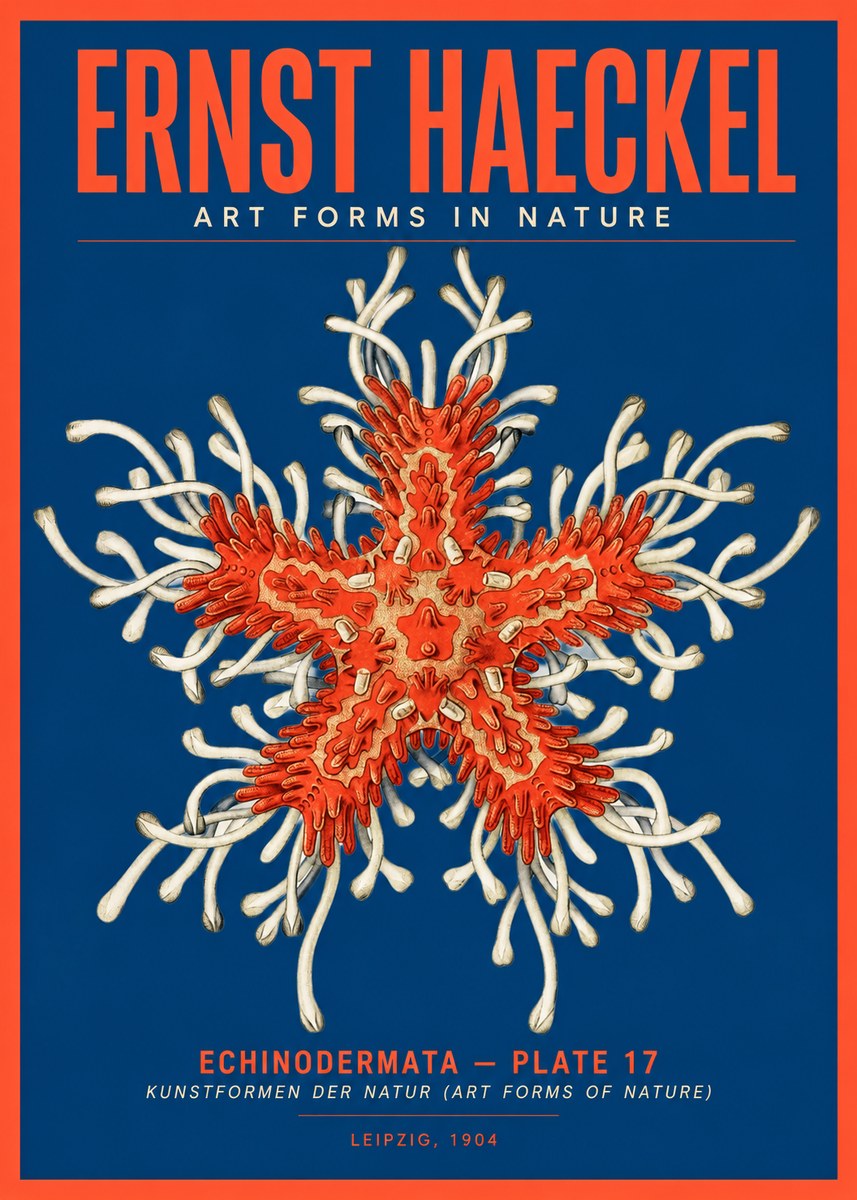 Ernst Haeckel Asteroidea Echinodermata Plate 28 No5 - Affiche