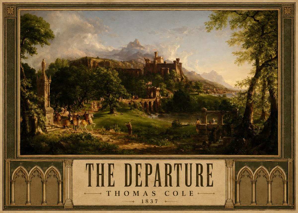 Thomas Cole The Departure I No4 - Affiche