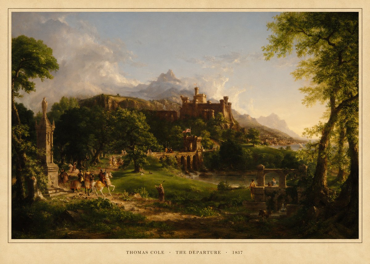 Thomas Cole The Departure I No6 - Affiche