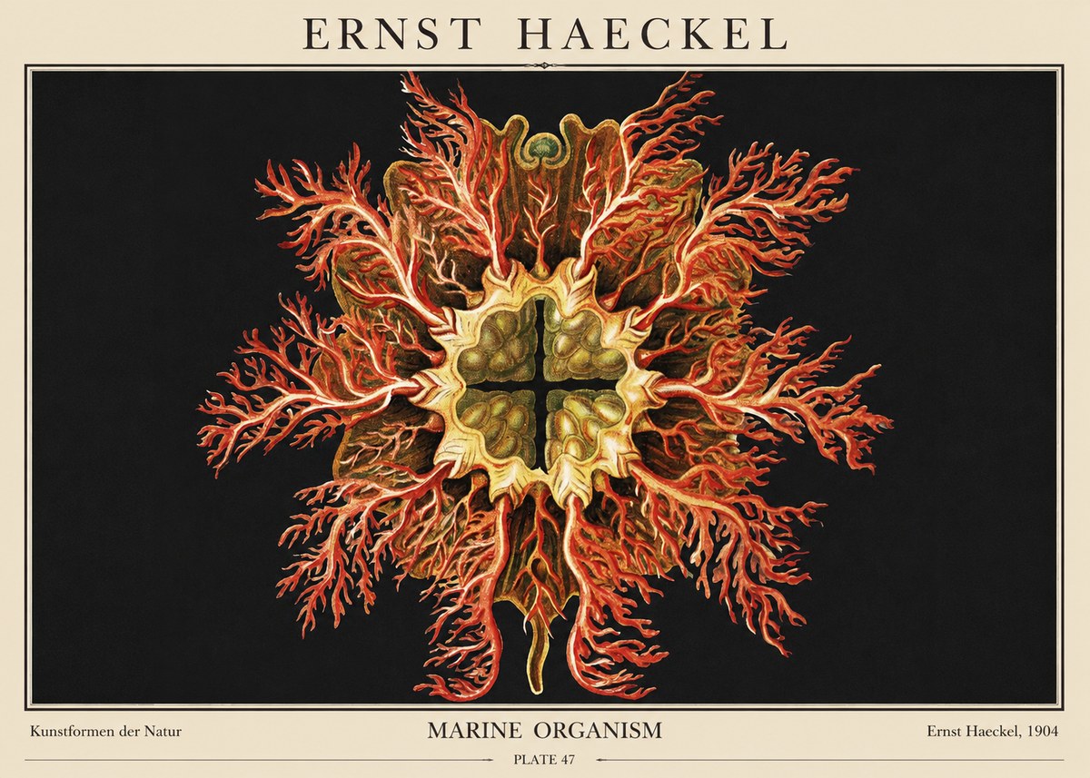 Ernst Haeckel Marine Organism No1 - Affiche
