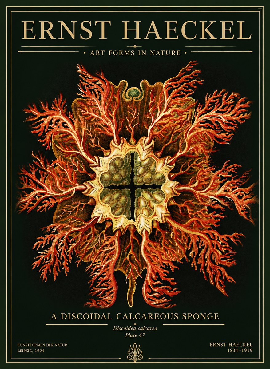 Ernst Haeckel Marine Organism No5 - Affiche