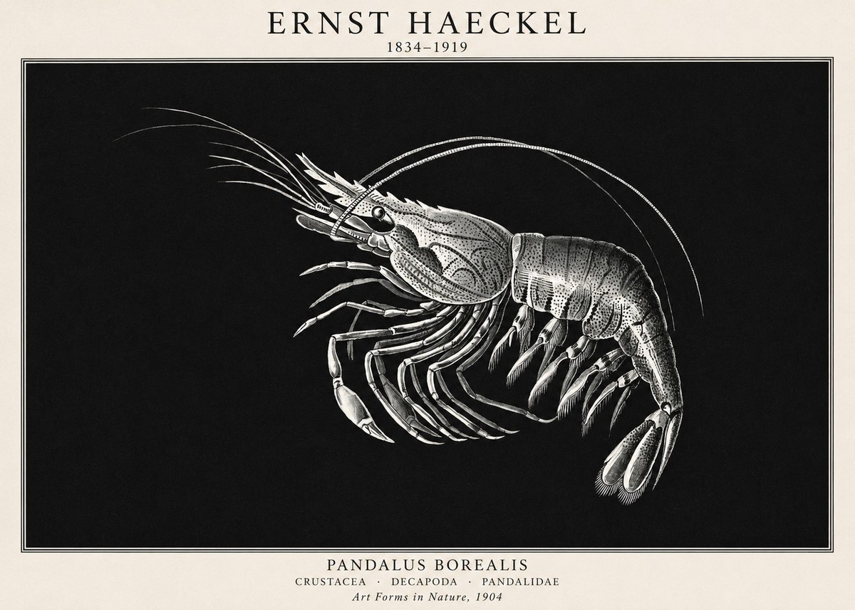 Ernst Haeckel Pandalus Borealis No1 - Affiche