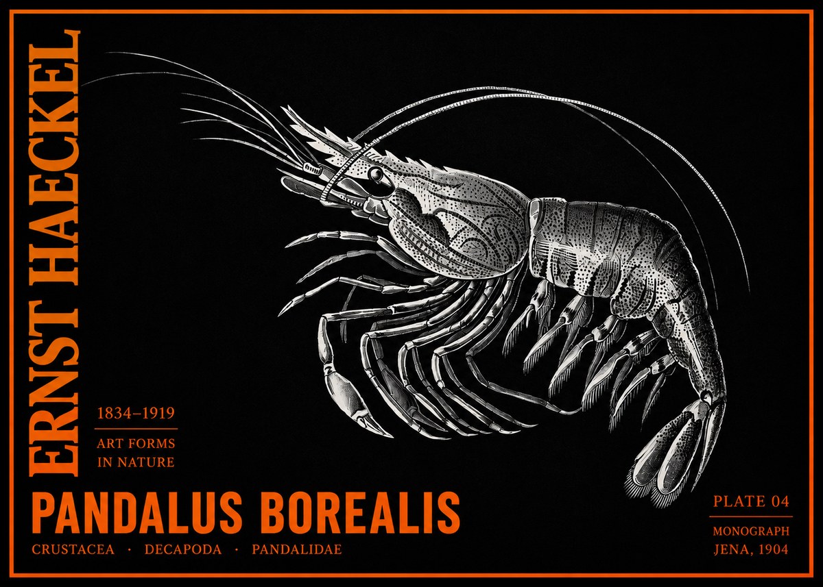 Ernst Haeckel Pandalus Borealis No2 - Affiche