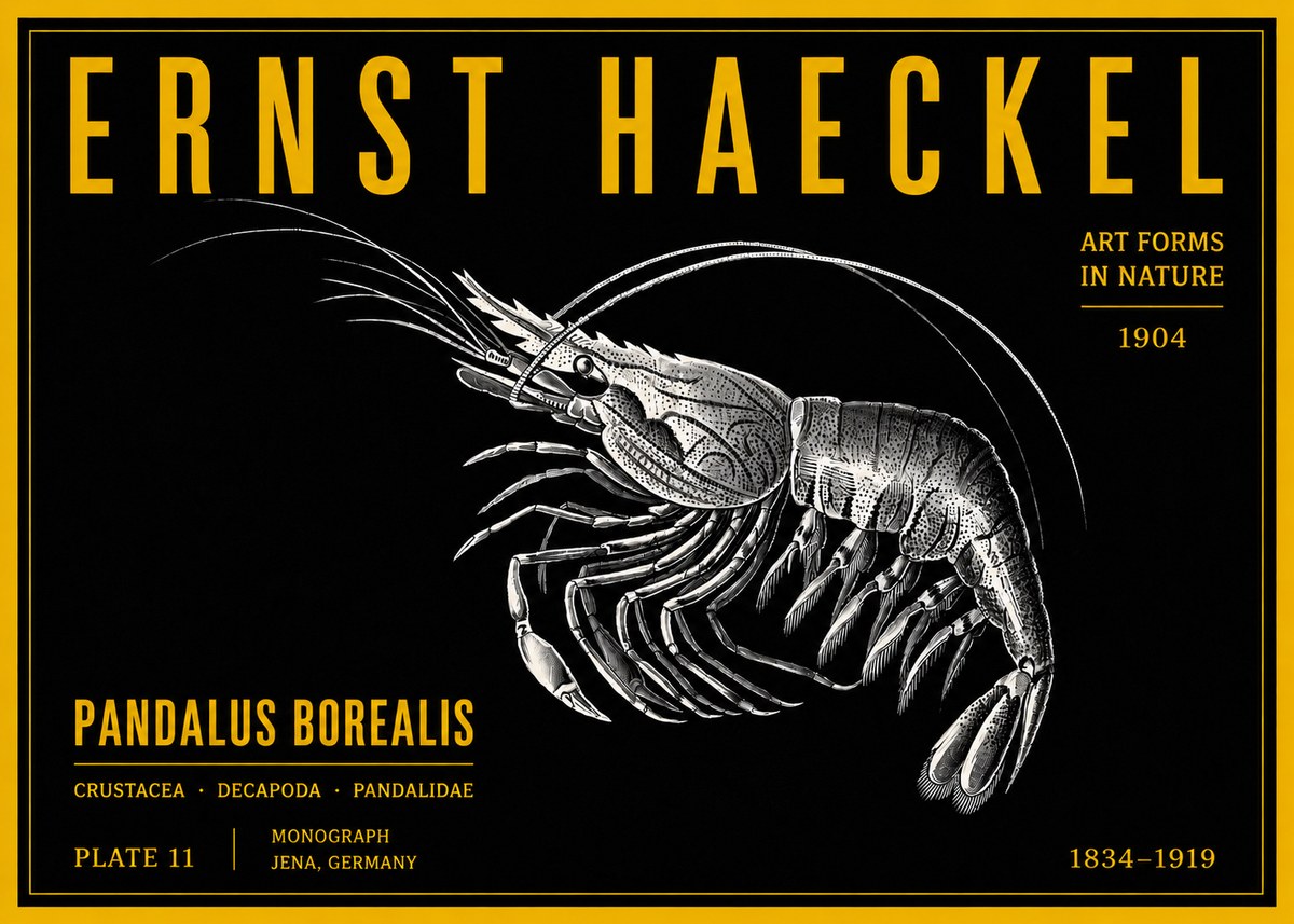 Ernst Haeckel Pandalus Borealis No4 - Affiche