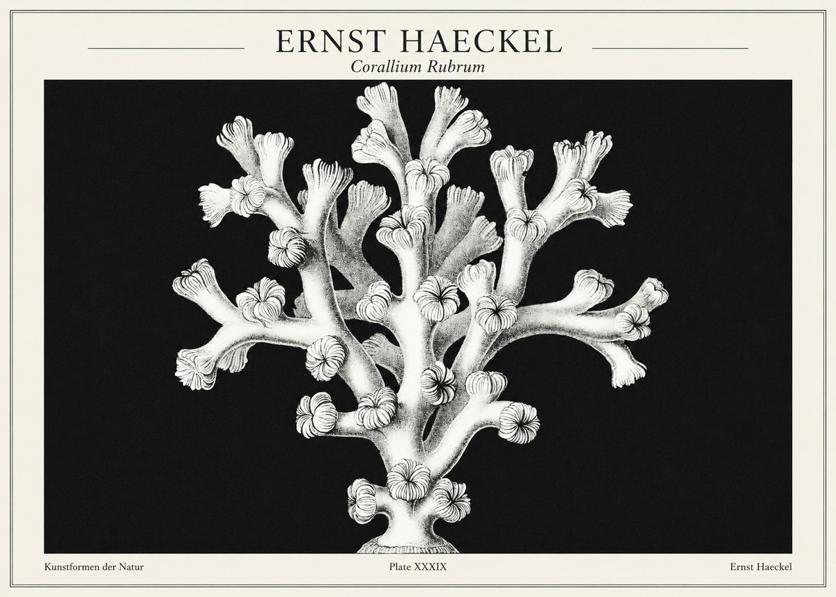 Ernst Haeckel Corallium Rubrum I No1 - Affiche