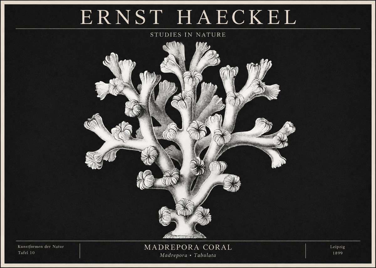 Ernst Haeckel Corallium Rubrum I No2 - Affiche