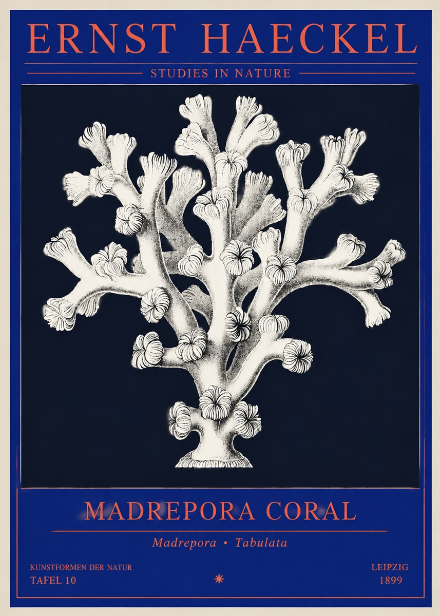 Ernst Haeckel Corallium Rubrum I No4 - Affiche