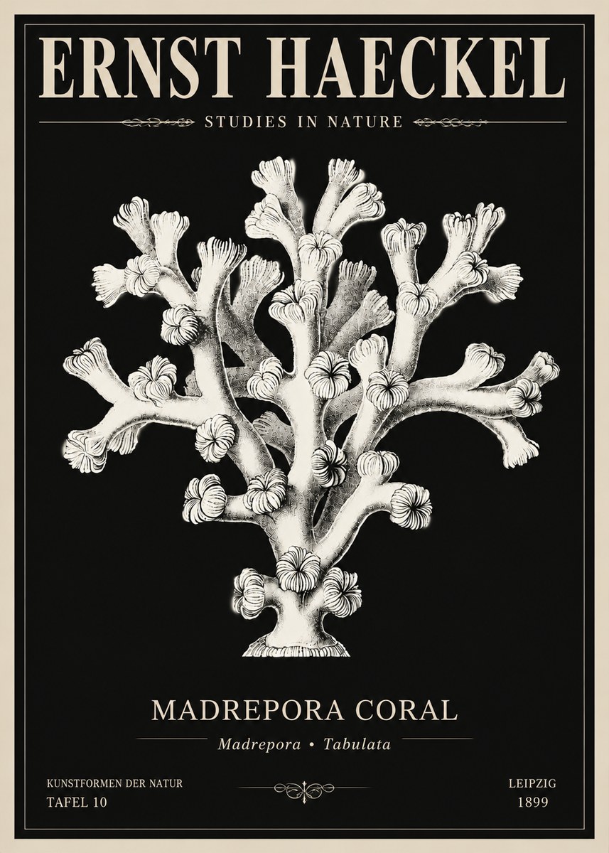 Ernst Haeckel Corallium Rubrum I No6 - Affiche