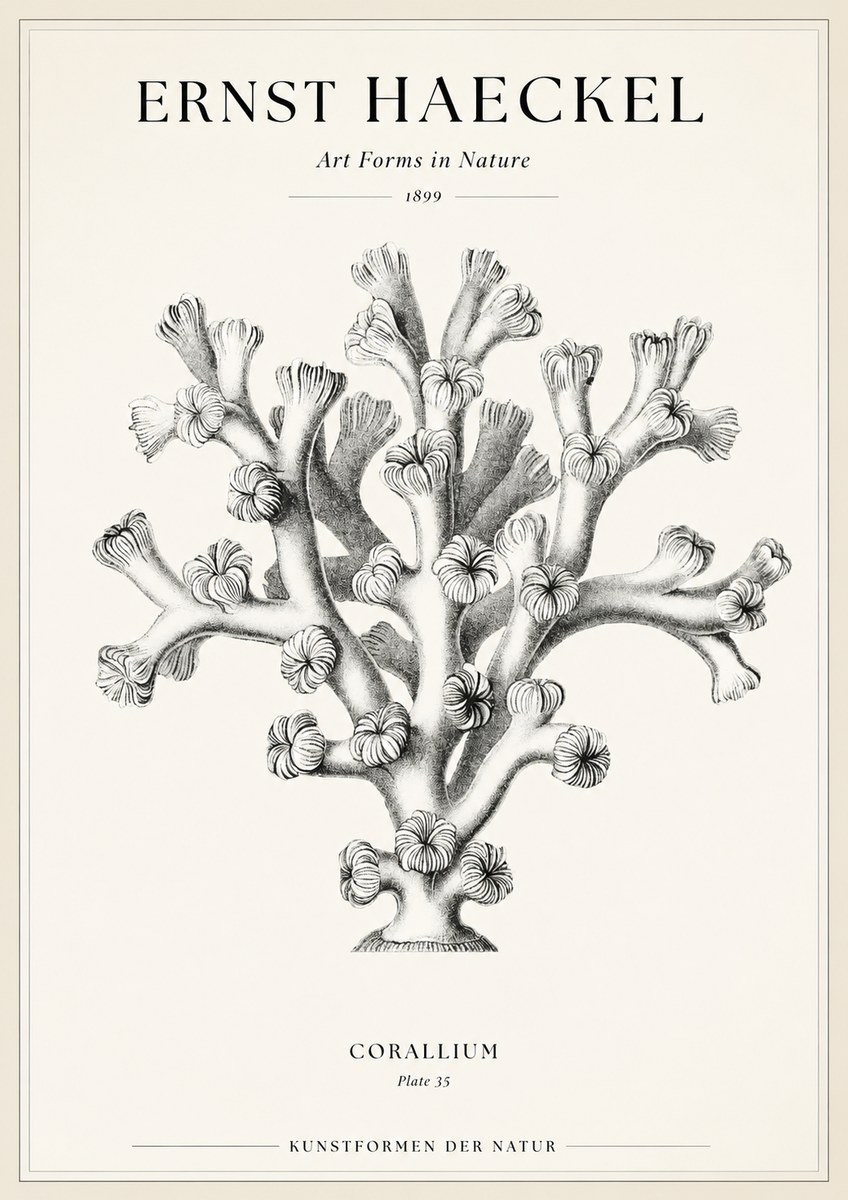 Ernst Haeckel Corallium Rubrum II No2 - Affiche