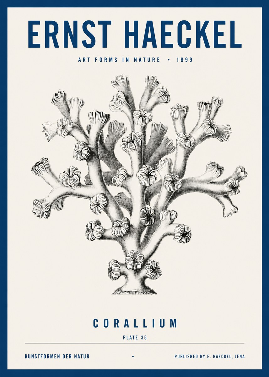 Ernst Haeckel Corallium Rubrum II No4 - Affiche