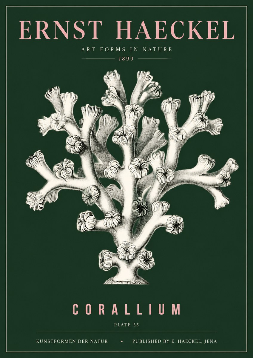 Ernst Haeckel Corallium Rubrum II No5 - Affiche
